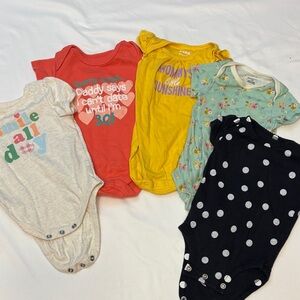Colorful baby girls One Piece Set of 5